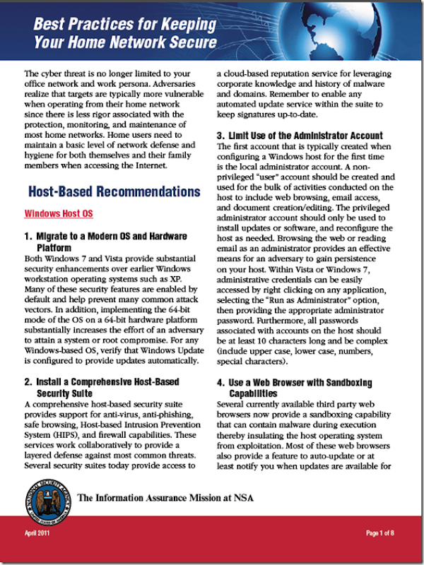 MPECS Inc. Blog: US Government Document – Home Networking Security Best ...